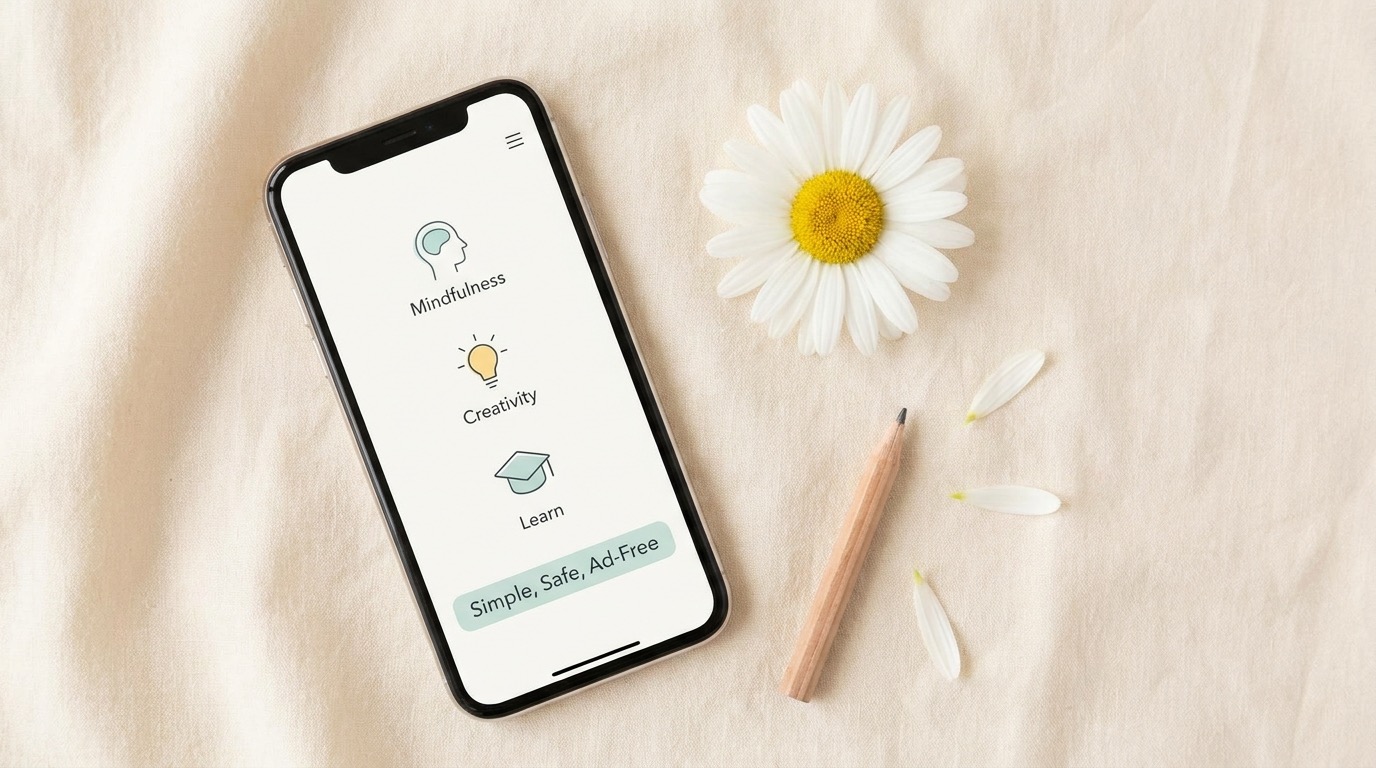 Concept image showing the Vyve teen period tracker standing apart from data-hungry apps, representing a safe choice for young people